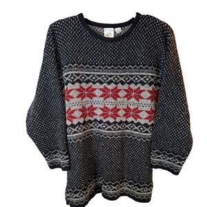 M.J. Carroll Fair‎ Isle Holiday Cardigan Size Medium Vintage